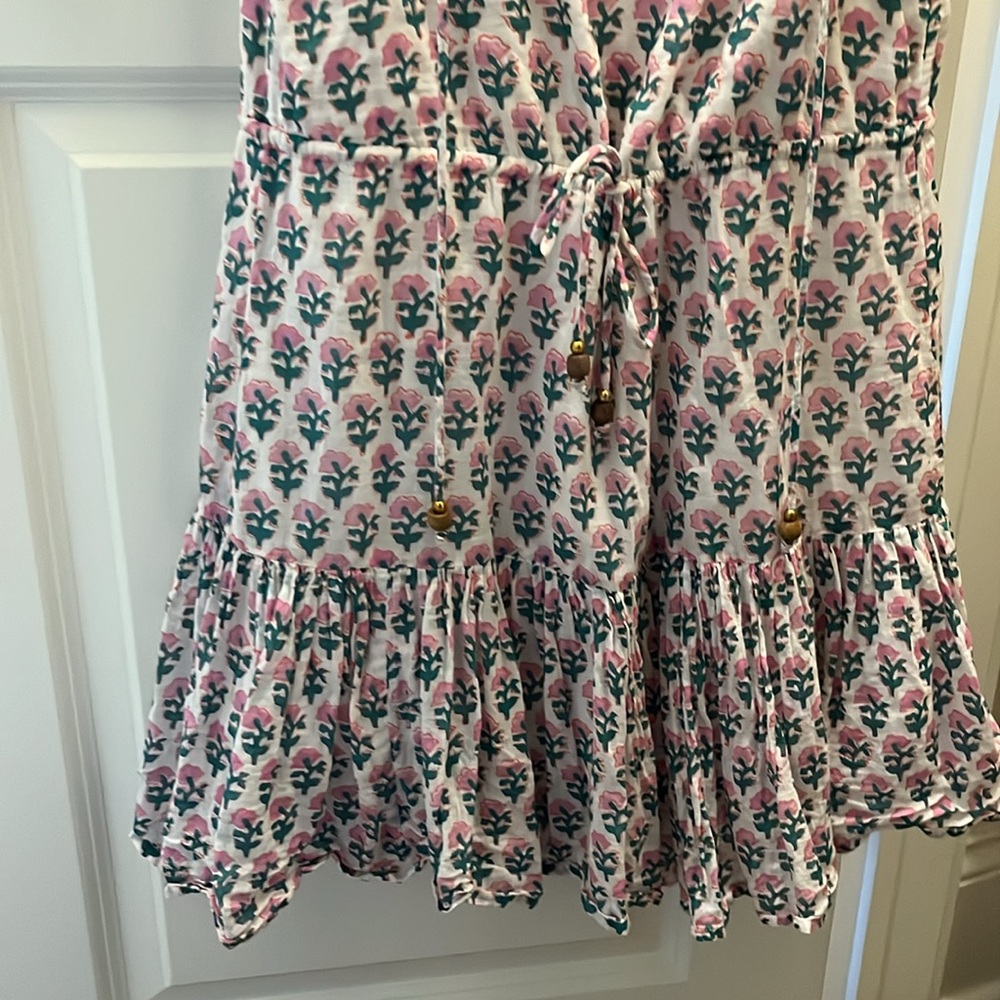 Oliphant Tie Cinched Flirty Mini Flutter Sleeve D… - image 6